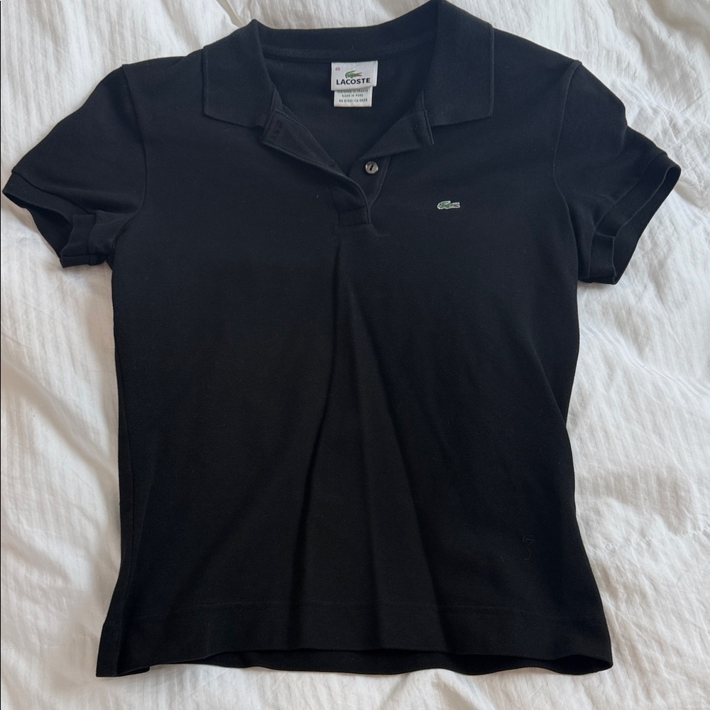 Lacoste Women's Classic Black Polo Tee